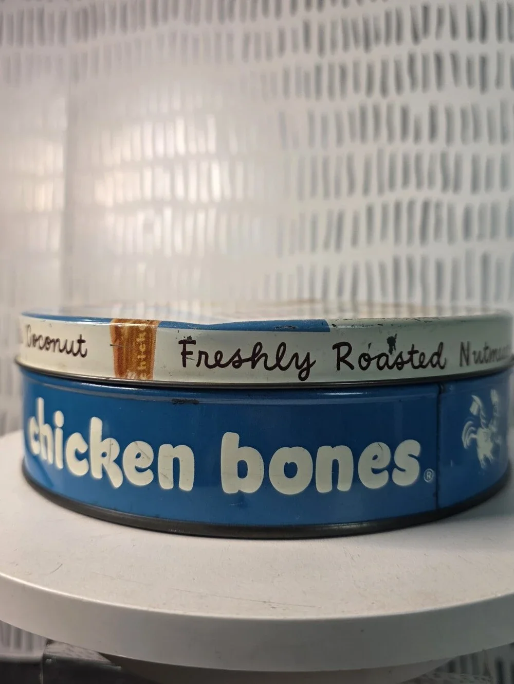 1940s Chicken Bones Hard Candies Can Original Tin - Flavour Candy Company